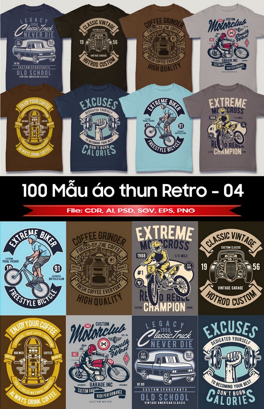 100 Mẫu thiết kế áo thun hoạt Retro 2022 phần 04