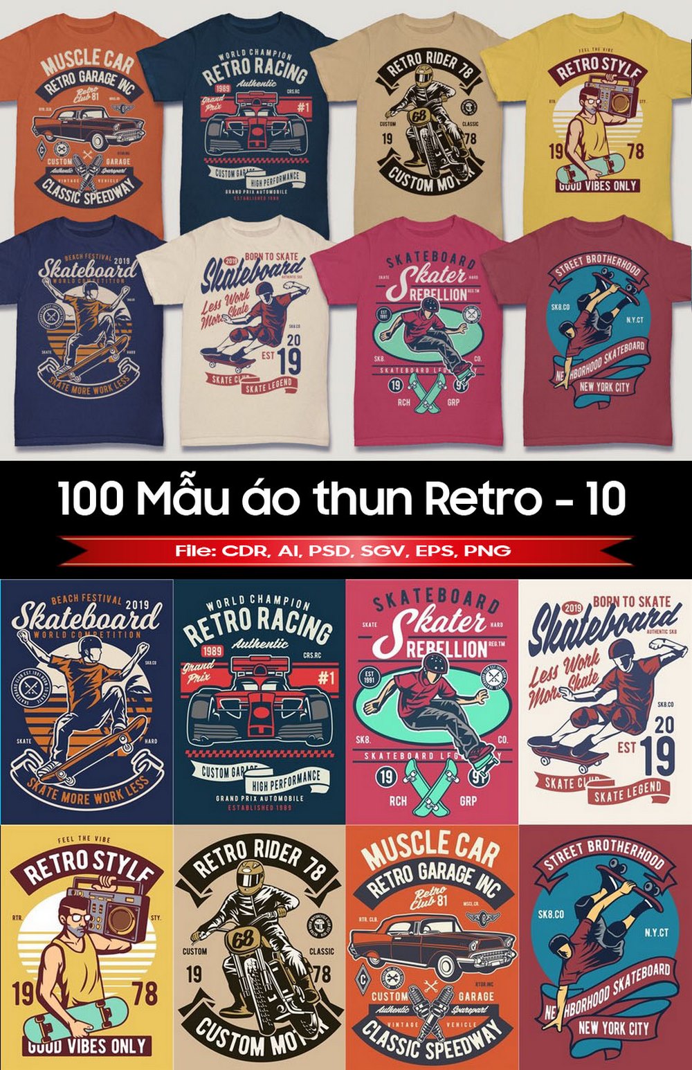 100 Mẫu thiết kế áo thun hoạt Retro 2022 phần 10