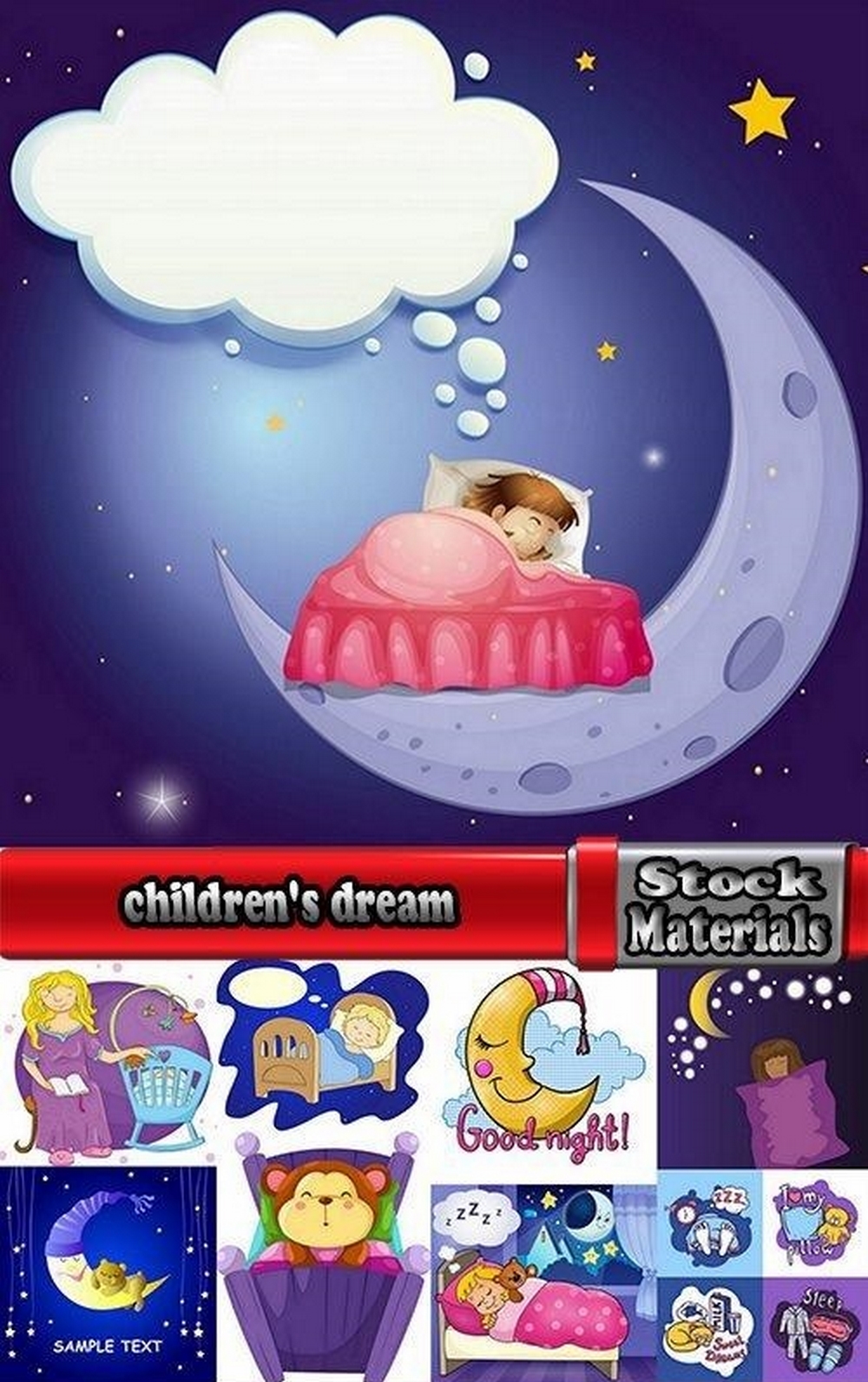 Children dream holiday dream gift card 25 EPS
