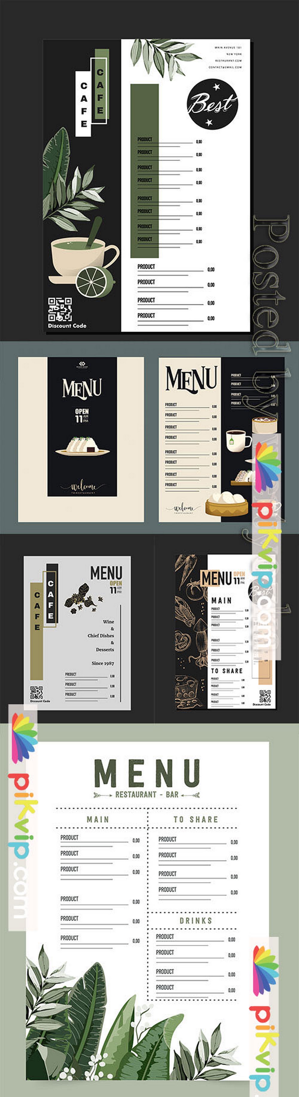 Menu For A Cafe And Restaurant With A Beautiful Design In Vector