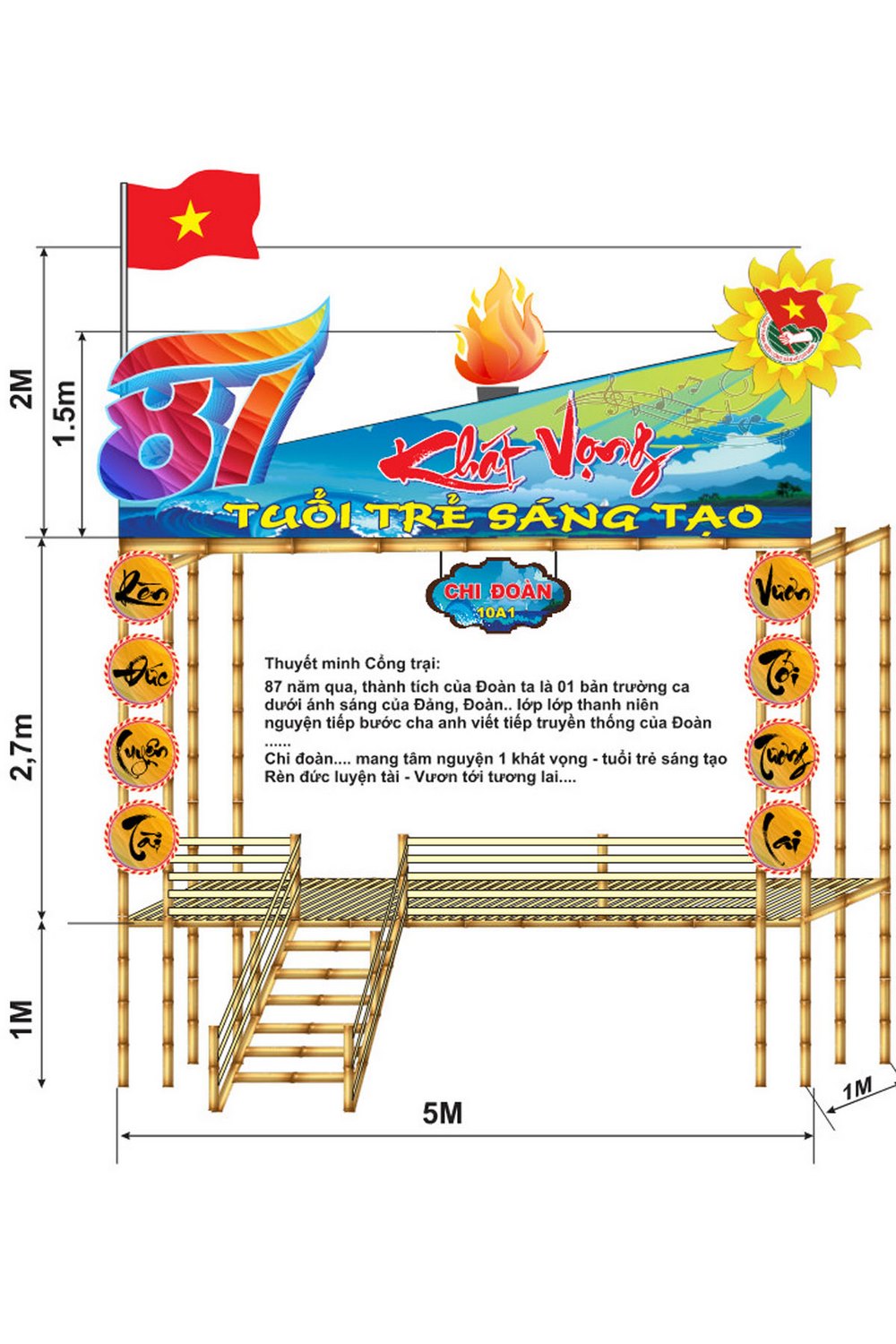 Tổng hợp 89+ hình về mô hình cổng trại lễ phật đản 4 Cổng trại Mỹ Thuật Trang Trí