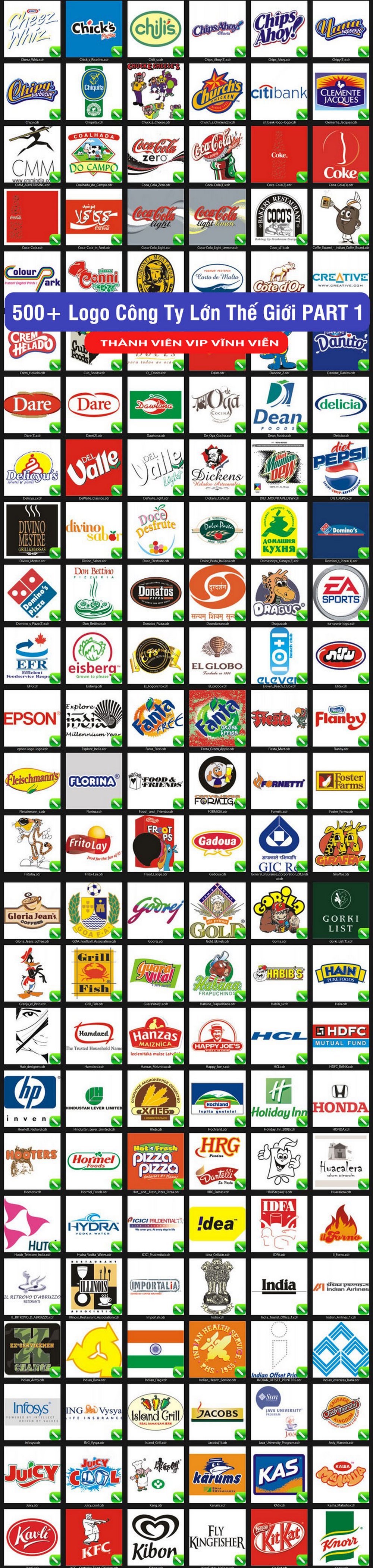 500 Logo công ty nổi tiếng thế giới file corel phần 1
